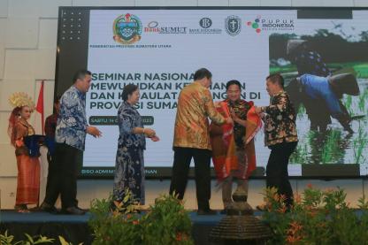 Keynote Speaker Seminar Ketahanan Pangan, Pj Gubernur Hassanudin Paparkan Potensi Pertanian di Sumut